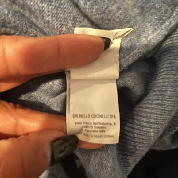 MENS BRUNELLO CUCINELLI CONTRAST CASMHERE SWEATER SZ 50 / LARGE - Picture 6 of 7